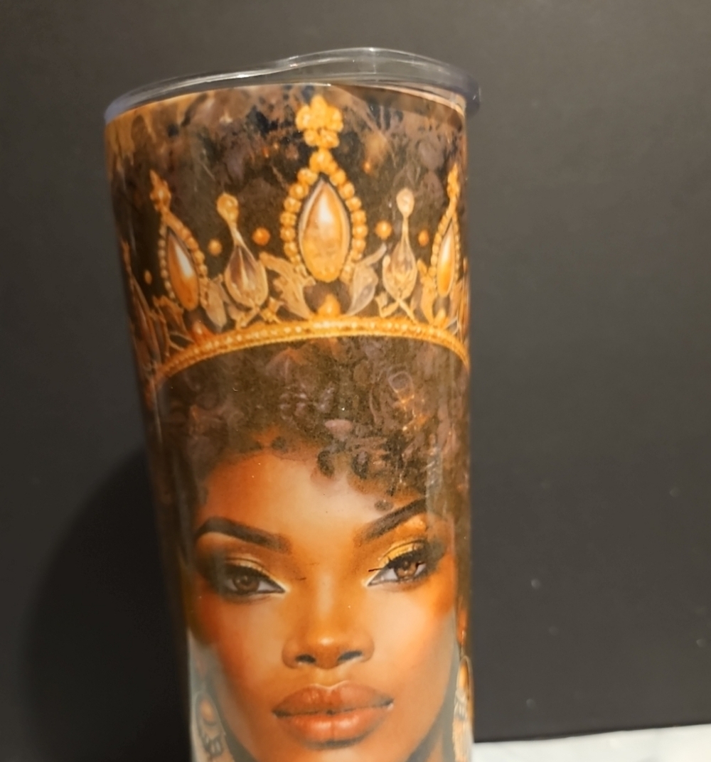 Regal Tumbler with Gold and Brown Accents